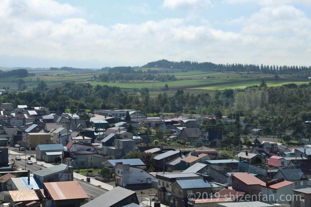 美瑛四季の塔から見える丘のアップ