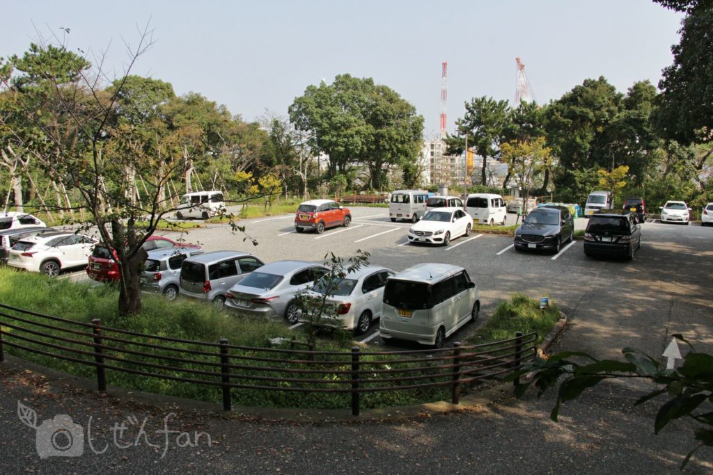 福岡西公園 東側駐車場の様子