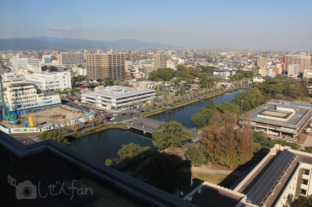 佐賀県庁展望ホールからの眺め