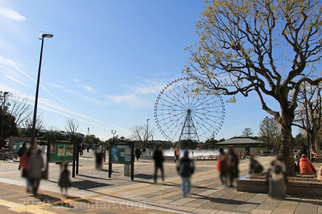 葛西臨海公園・噴水広場の様子