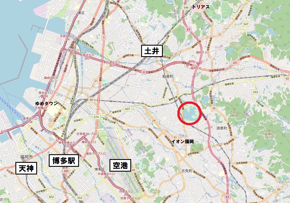駕与丁公園の場所